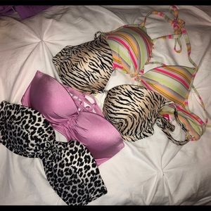 VS swimwear- 4 tops 34D (leopard is 34DD)